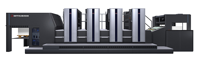リョービMHI製菊全4色機 (ニスコーター・IRランプ付)